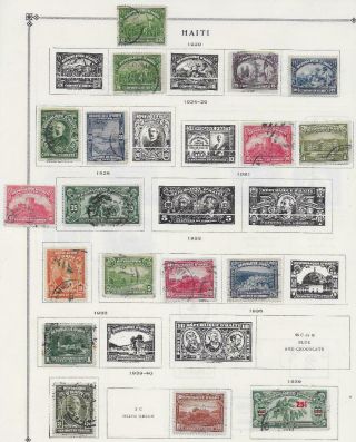 18 Haiti Stamps From Quality Old Album 1920 - 1940