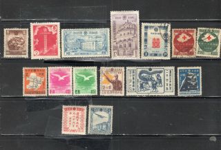 Japan China Asia Manchukuo Stamps Canceled & Hinged Lot 754