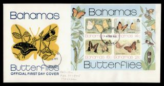 Dr Who 1975 Bahamas Butterflies S/s Fdc C133153