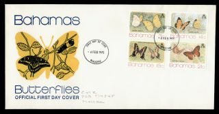 Dr Who 1975 Bahamas Butterflies Fdc C133152