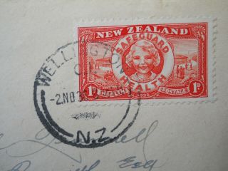Zealand 1d Health Stamp,  On First Day Of Issue Cover,  2nd Nov 1936