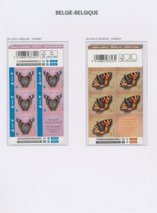 Xb70576 Belgium 2013 Butterflies Insects Booklets Mnh Fv 16,  8 Eur