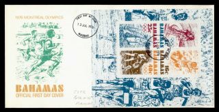 Dr Who 1976 Bahamas Montreal Olympic Games S/s Fdc C133082
