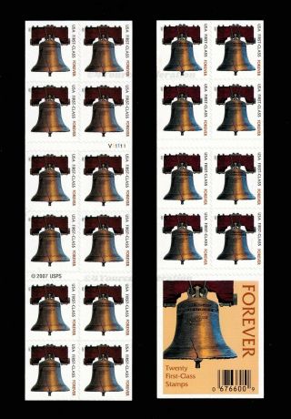 2007 Scott 4125 - Liberty Bell - Lrg Micro/16mm - Usps Forever Stamp Blkt Of 20