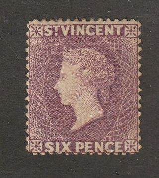 St.  Vincent Stamp 52,  Mhog,  Vvf,  Wmk.  2