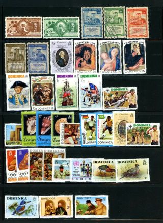 Dominica Outstanding Selection Of 36 Stamps - Cv=$12.  60