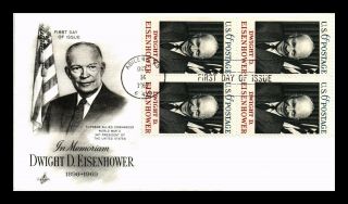 Dr Jim Stamps Us Dwight D Eisenhower Fdc Cover Block Art Craft
