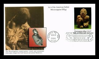 Dr Jim Stamps Us Mississippian Effigy American Indian Art Fdc Cover Santa Fe