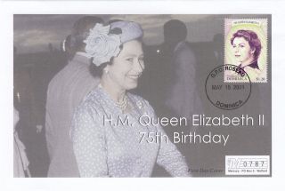 (19488) Dominica Mercury Cover Queen 75th Birthday 2001