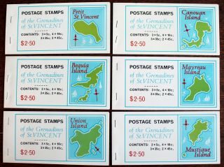 St Vincent Grenadines – 1976 Tourist Six Diff.  Booklets For Islands (mnh) (se8)