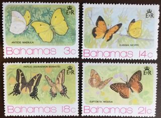 Bahamas 1975 Butterflies Mnh