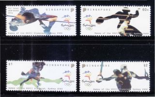 Singapore 2000 Sydney Olympic Games Comp.  Set Of 4 Stamps Sc 948 - 951 In Mnh