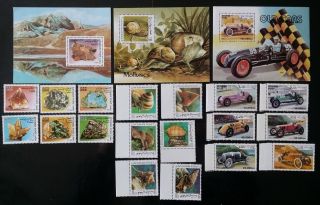 Afghanistan 1999 Issue Minerals,  Snails,  Cars,  Cactus,  Horses Stamp Sets Mnh