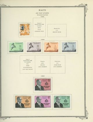Haiti Scott Specialty Album Page Lot 42 - Air Post - See Scan - $$$
