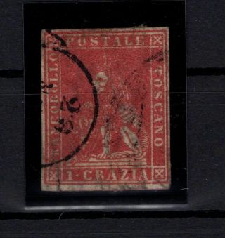 P005017/ Toscany Italy Stamps - Sassone 12 Certificate 1400 E