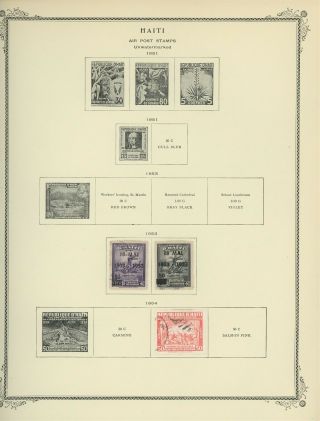 Haiti Scott Specialty Album Page Lot 40 - Air Post - See Scan - $$$
