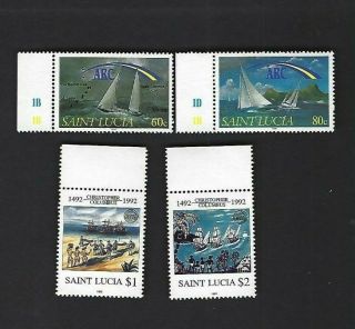 St.  Lucia Sc 989 - 92 (1991 - 2) Complete Mnh