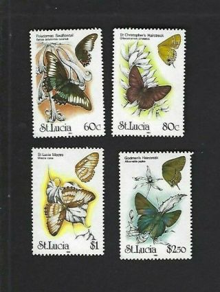 St.  Lucia Sc 981 - 4 (1991) Complete Mnh