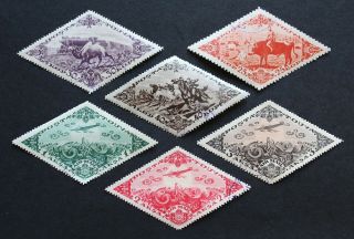 Tannu Tuva - 1936 Scarce P/set To 3a With Airmail Vfu Lot Rr