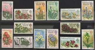 Falkland Islands 1968 Qeii Pre Decimal Flower Set Unmounted