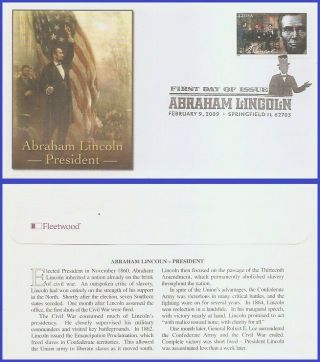 Us 4383 U/a Fleetwood Fdc Abraham Lincoln - President