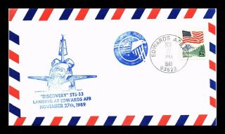 Dr Jim Stamps Us Space Shuttle Discovery Landing Air Mail Event Cover 1989