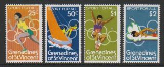 St Vincent Grenadines - 1980,  Sport Set - Mnh - Sg 171/4