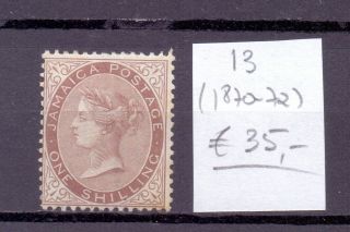 Jamaica 1870 - 1872.  Stamp.  Yt 13.  €35.  00