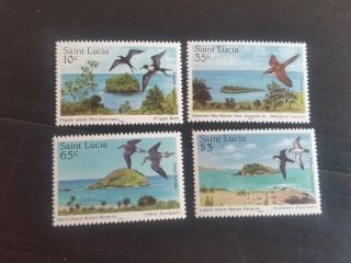 St Lucia 1985 Sg 820 - 823 Nature Reserves Mnh (t)