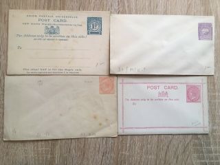 Postal History Australia South Wales Qv 4 X Items Of Postal Stationery