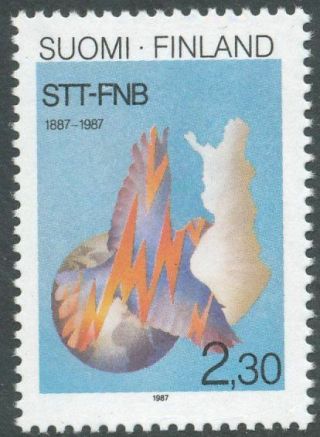 Finland 1987 Mnh - Centenary Of The Finnish News Agency Stt Fnb