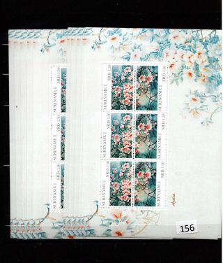 /// 10x Suriname - Mnh - Art - Painting - Flowers - 2011 - Full Sheets