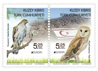 Turkish Northern Cyprus/2019 - Europa Cept Stamps (birds) (owl),  Mnh