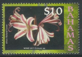 Bahamas 2008 Flowers $10 Value Mnh Min Cat £26,