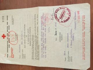 Gb Uk 12.  3.  1943 Red Cross Letter From Kingston To Jersey Censor Passed Awesome