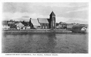 Falkland Islands Christchurch Cathedral Port Stanley Old Postcard