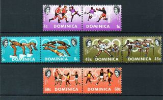 Dominica 1968 Mexico Olympics Mnh Set S.  G.  237 - 244
