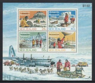 1984 Nz Antarctic Research Mini Sheet Muh