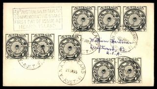 Mayfairstamps Australia National Antarctic Research Strips Of 3 & Pair Fdc 1955