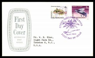 Mayfairstamps Cocos Islands 1969 Fish 2 Values First Day Cover Wwb24315