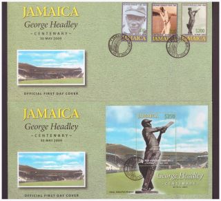 Jamaica 2009 Cricket Celebrities George Headley Fdc Cover