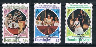 Dominica 1978 25th Anniv Of Coronation Sg 612/4