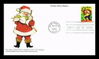 Dr Jim Stamps Us Reindeer Santa Claus Holiday Music Makers Christmas Fdc Cover