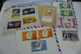 12 St Vincent Postage Stamps Philatelic Kiloware Postal Mail Letter Philately