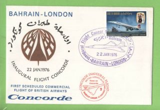 Bahrain 1976 British Airways Concorde Flight Cover,  Bahrain - London