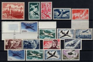 P000080/ France Stamps – Airmail – 1936 / 1959 Mnh Selection 145 E