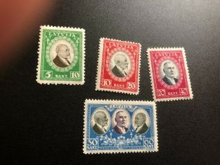 Latvia Stamps Scott B59,  B61,  B63,  B65 Scv 26.  00 Bb4612