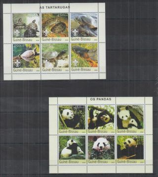K673.  Guinea - Bissau - Mnh - Nature - Animals - Pandas - Turtles - Scouts