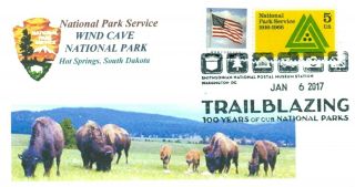 Wind Cave National Park South Dakota Bison Photo Cacheted Cover Pictorial Pm