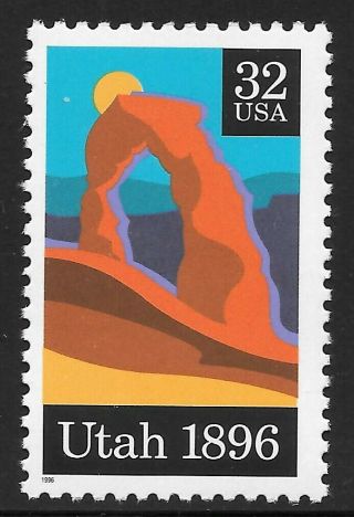 U.  S.  Scott 3024 32c Utah Stamp Mnh Og Vf